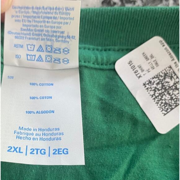 NWT Port & Company Mens Size 2XL T-Shirt St Patrick's Day Clover Baseball Unisex - Picture 4 of 5